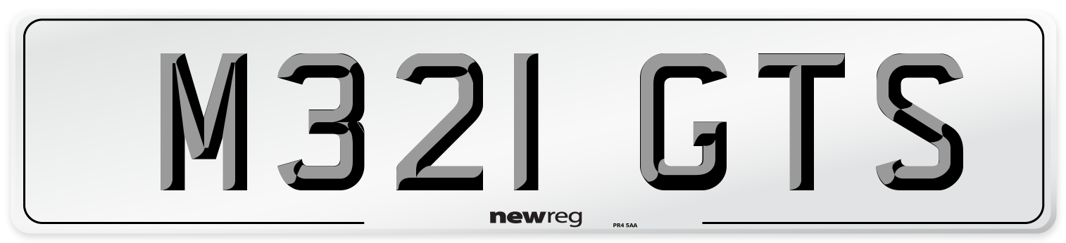 M321 GTS Number Plate from New Reg